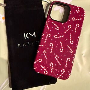 Candy Cane Phone Case - Festive Red Apple 14 ProMax